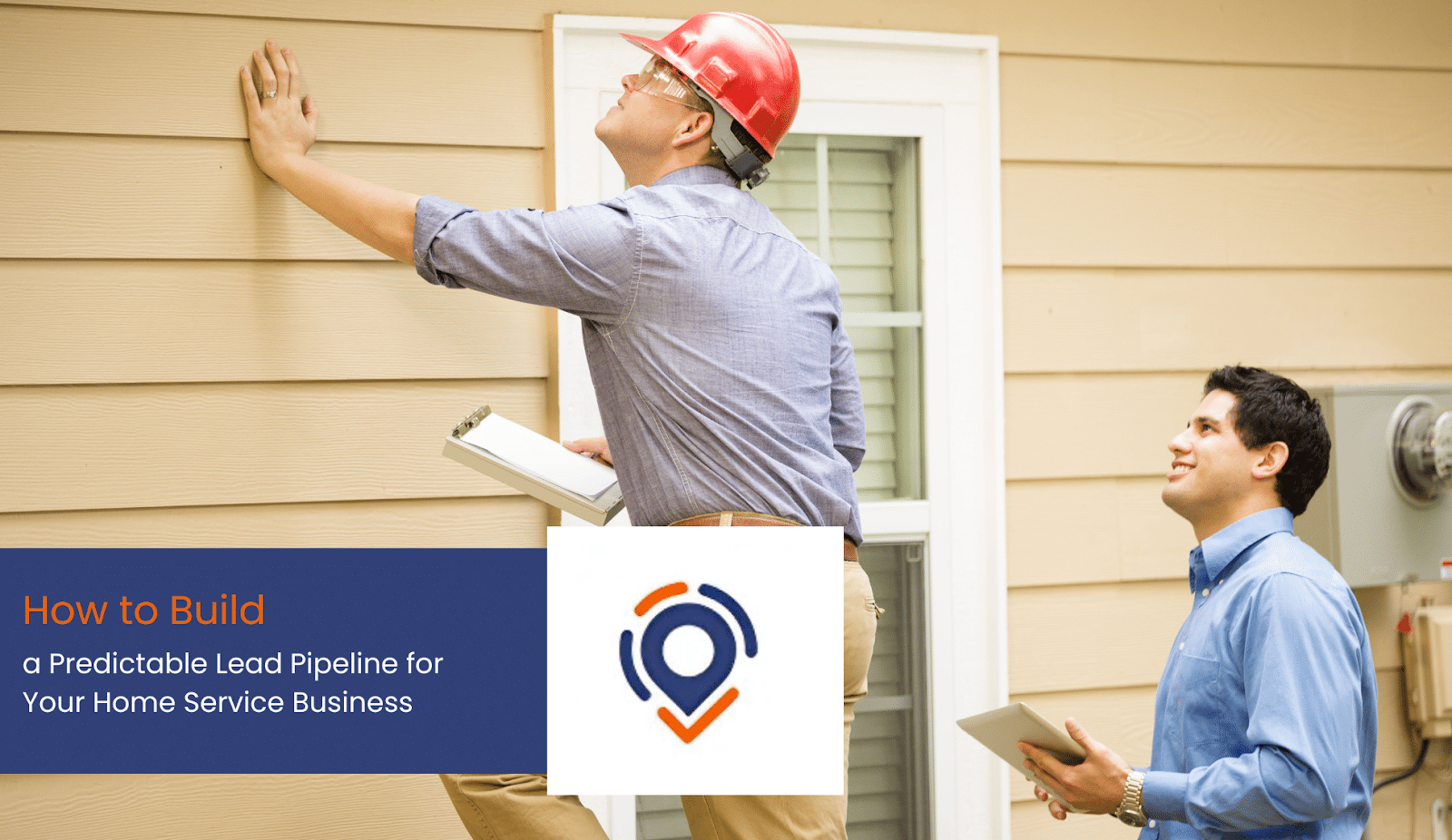 Man checking house walls